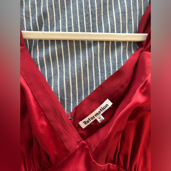 Reformation Red Neola Midi Dress - Picture 6 of 9